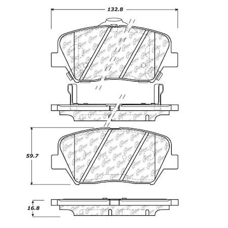 Centric Parts CTEK Ceramic Brake Pads, 103.14320 103.14320